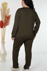 Scuba and Two Yarn Tracksuit Suit Stone Embroidered Women's Clothing Manufacturer - 17487 | Real Textile - Thumbnail