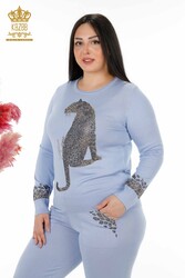 Scuba and Two Yarn Tracksuit Suit Tiger Pattern Women's Clothing Manufacturer - 16523 | Real Textile - Thumbnail