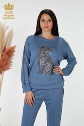 Scuba and Two Yarn Tracksuit Suit Tiger Pattern Women's Clothing Manufacturer - 17435 | Real Textile - Thumbnail