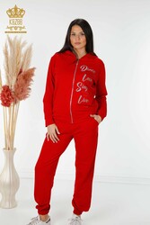 Scuba and Two Yarn Tracksuit Suit Zippered Women's Clothing Manufacturer - 17447 | Real Textile - Thumbnail