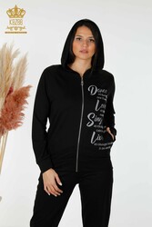 Scuba and Two Yarn Tracksuit Suit Zippered Women's Clothing Manufacturer - 17447 | Real Textile - Thumbnail