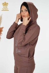 Scuba and Two Yarn Tracksuit Suit Zippered Women's Clothing Manufacturer - 17447 | Real Textile - Thumbnail