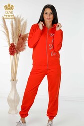 Scuba and Two Yarn Tracksuit Suit Zippered Women's Clothing Manufacturer - 17447 | Real Textile - Thumbnail