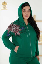 Scuba and Two Yarn Tracksuit Suit Zippered Women's Clothing Manufacturer - 17499 | Real Textile - Thumbnail