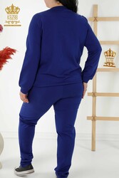 Scuba and Two Yarn Tracksuit Suit Zippered Women's Clothing Manufacturer - 17537 | Real Textile - Thumbnail