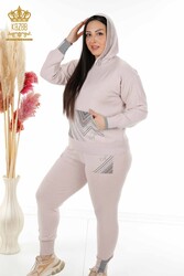 Scuba and Two Yarn Tracksuit Suit Hooded Women's Clothing Manufacturer - 16453 | Real Textile - Thumbnail