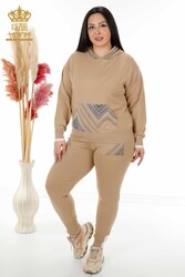 Scuba and Two Yarn Tracksuit Suit Hooded Women's Clothing Manufacturer - 16453 | Real Textile - Thumbnail