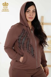 Scuba and Two Yarn Tracksuit Suit Hooded Women's Clothing Manufacturer - 17531 | Real Textile - Thumbnail