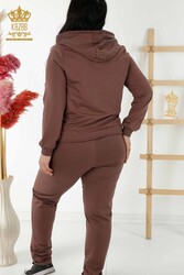 Scuba and Two Yarn Tracksuit Suit Hooded Women's Clothing Manufacturer - 17531 | Real Textile - Thumbnail