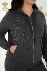 Scuba and Two Yarn Tracksuit Suit Hooded Women's Clothing Manufacturer - 17531 | Real Textile - Thumbnail