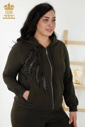 Scuba and Two Yarn Tracksuit Suit Hooded Women's Clothing Manufacturer - 17531 | Real Textile - Thumbnail