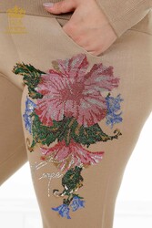 Scuba and Two Yarn Tracksuit Suit Floral Patterned Women's Clothing Manufacturer - 16522 | Real Textile - Thumbnail