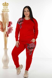 Scuba and Two Yarn Tracksuit Suit Floral Patterned Women's Clothing Manufacturer - 16522 | Real Textile - Thumbnail