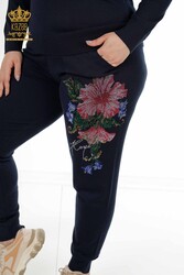 Scuba and Two Yarn Tracksuit Suit Floral Patterned Women's Clothing Manufacturer - 16522 | Real Textile - Thumbnail