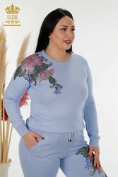 Scuba and Two Yarn Tracksuit Suit Floral Patterned Women's Clothing Manufacturer - 16522 | Real Textile - Thumbnail