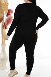 Scuba and Two Yarn Tracksuit Suit Stone Embroidered Women's Clothing Manufacturer - 16273 | Real Textile - Thumbnail