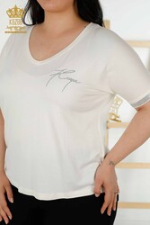 Blusa Con Cuello en V Fabricante de Ropa de Mujer con Tela Viscosa - 79297 | Textiles reales - Thumbnail