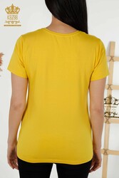 Blusa Prodotta con Tessuto Viscosa Scollo a V Abbigliamento Donna - 79179 | Tessuto reale - Thumbnail