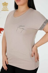 Blusa Prodotta con Tessuto in Viscosa Colletto Ciclismo Abbigliamento Donna - 78918 | Tessuto reale - Thumbnail