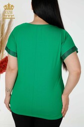 Blusa Prodotta con Tessuto in Viscosa Colletto Ciclismo Abbigliamento Donna - 78918 | Tessuto reale - Thumbnail