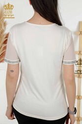 Blusa Prodotta con Tessuto in Viscosa Colletto Ciclismo Abbigliamento Donna - 79290 | Tessuto reale - Thumbnail