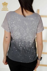 Blusa Prodotta con Tessuto in Viscosa Colletto Ciclismo Abbigliamento Donna - 79173 | Tessuto reale - Thumbnail