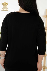 Blusa Prodotta con Tessuto in Viscosa Colletto Ciclismo Abbigliamento Donna - 79222 | Tessuto reale - Thumbnail