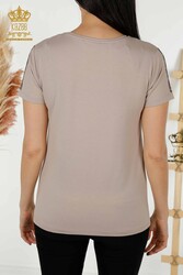 Blusa Prodotta con Tessuto in Viscosa Colletto Ciclismo Abbigliamento Donna - 78942 | Tessuto reale - Thumbnail