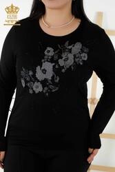 Blusa in tessuto di viscosa Collare da ciclista Abbigliamento da donna - 79045 | Tessuto reale - Thumbnail