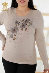 Blusa in tessuto di viscosa Collare da ciclista Abbigliamento da donna - 79045 | Tessuto reale - Thumbnail