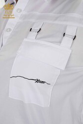 Fabricant de vêtements pour femmes détaillés avec poche de chemise avec tissu en coton lycra - 20312 | Vrai textile - Thumbnail