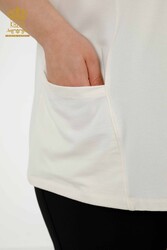 Chemisier produit avec une poche en tissu de viscose Fabricant de vêtements pour femmes détaillé - 79294 | Vrai textile - Thumbnail