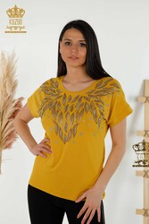 Blusa Producida con Cuello de Ciclismo de Tela Viscosa Ropa de Mujer - 79053 | Textiles reales - Thumbnail