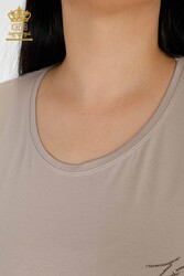 Hecho con Tela Viscosa Blusa - Cuello Redondo - Ropa de Mujer - 78918 | Textiles reales - Thumbnail