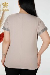 Hecho con Tela Viscosa Blusa - Cuello Redondo - Ropa de Mujer - 78918 | Textiles reales - Thumbnail