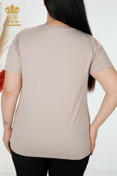 Producida con Tela Viscosa Blusa - Cuello Redondo - Ropa de Mujer - 78922 | Textiles reales - Thumbnail