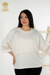 Blusa de tela de viscosa Fabricante de ropa de mujer bordada - 79051 | Textiles reales - Thumbnail