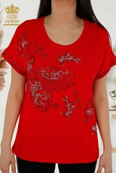 Blouse Made of Viscose Fabric Stone Embroidered Women's Clothing Manufacturer - 79066 | Real Textile - Thumbnail