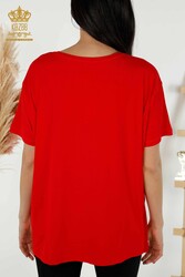 Blouse Made of Viscose Fabric with Two Pockets Women's Clothing Manufacturer - 79293 | Real Textile - Thumbnail