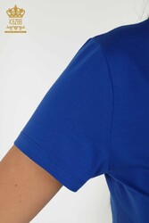 Blouse Produced with Viscose Fabric V-Neck Women's Clothing - 79179 | Real Textile - Thumbnail