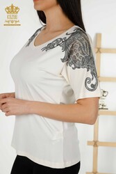 Bluse aus Viskosestoff, V-Ausschnitt, Hersteller von Damenbekleidung – 79054 | Echtes Textil - Thumbnail