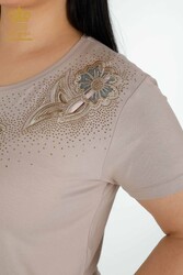 Bluse aus Viskosestoff. Radkragen-Damenbekleidung – 78922 | Echtes Textil - Thumbnail