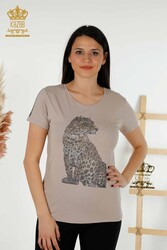 Bluse aus Viskosestoff. Radkragen-Damenbekleidung – 78942 | Echtes Textil - Thumbnail