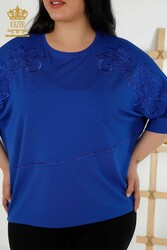 Bluse aus Viskosestoff, bestickter Damenbekleidungshersteller - 79051 | Echtes Textil - Thumbnail